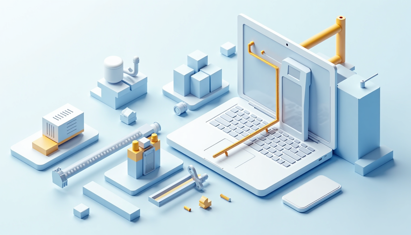 Ilustrație schematică a procesului de crearea site-urilor web, de la concepție la lansare și mentenanță.